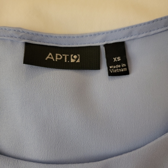 APT.9 Light Blue Sleeveless Blouse - Picture 3 of 7